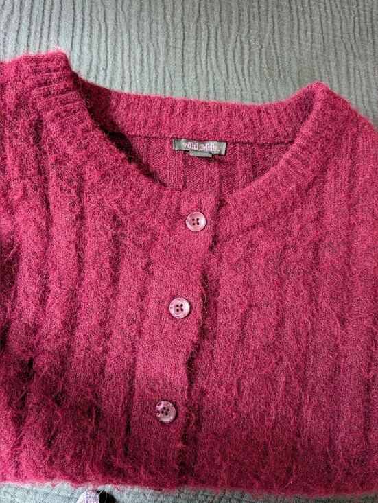 wild fable Sweaters - Wild Fable Cardigan Marroon Burgundy Button Down Vintage Cropped Dark Academia